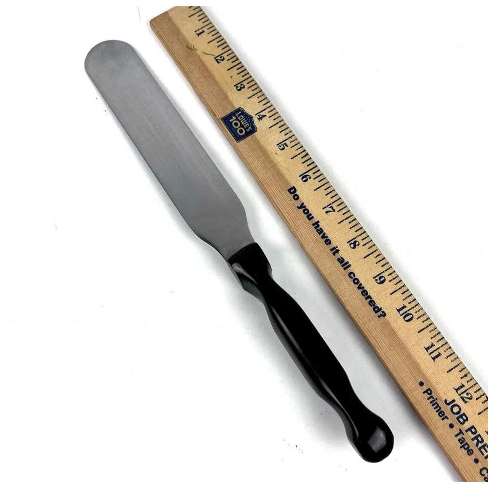 VTG Cutco Cake Icing Spreader Frosting Knife #28 Contoured Iconic brown handle
